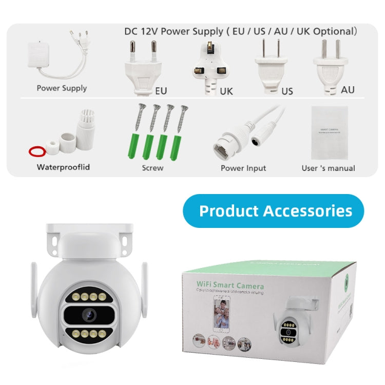 A8-C2 2MP Smart WiFi Surveillance IP Camera, Dual-light Full Color Night Vision / Two Way Audio / TF Card, US Plug, EU Plug, AU Plug, UK Plug A8-C2 2MP Smart WiFi Surveillance IP Camera, Dual-light Full Color Night Vision / Two Way Audio / TF Card, US Plug, EU Plug, AU Plug, UK Plug